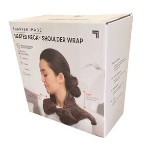 Sharper Image Heated Aromatherapy Neck and Shoulder Wrap Gray NWT